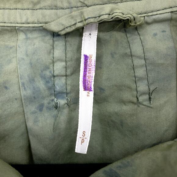 Free People Parachute Jacket Women's Size Small Green Front Pockets Adjustable - Picture 6 of 9